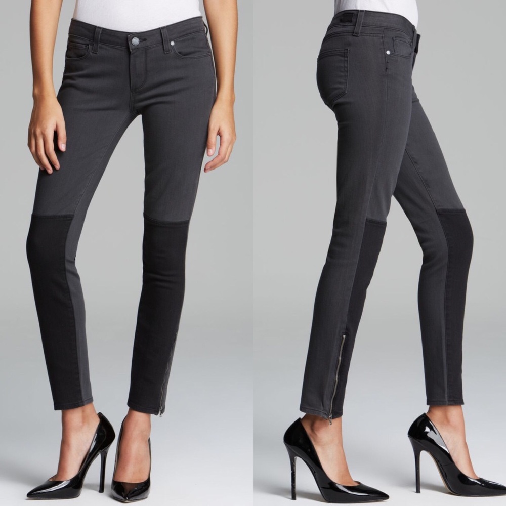 PAIGE Cara Ankle Zip Ultra Skinny Concrete Jeans
